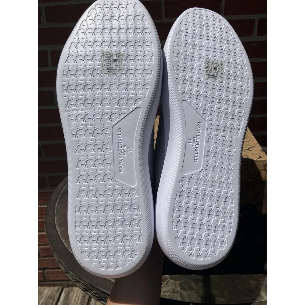 BNWB Karl Lagerfeld Paris Side Embroidered Karl Profile Logo Sneakers|Size 11M